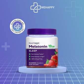 Kẹo Dẻo Ngủ Melatonin Gummies Natrol 10mg - Hỗ Trợ Giấc Ngủ Tự Nhiên