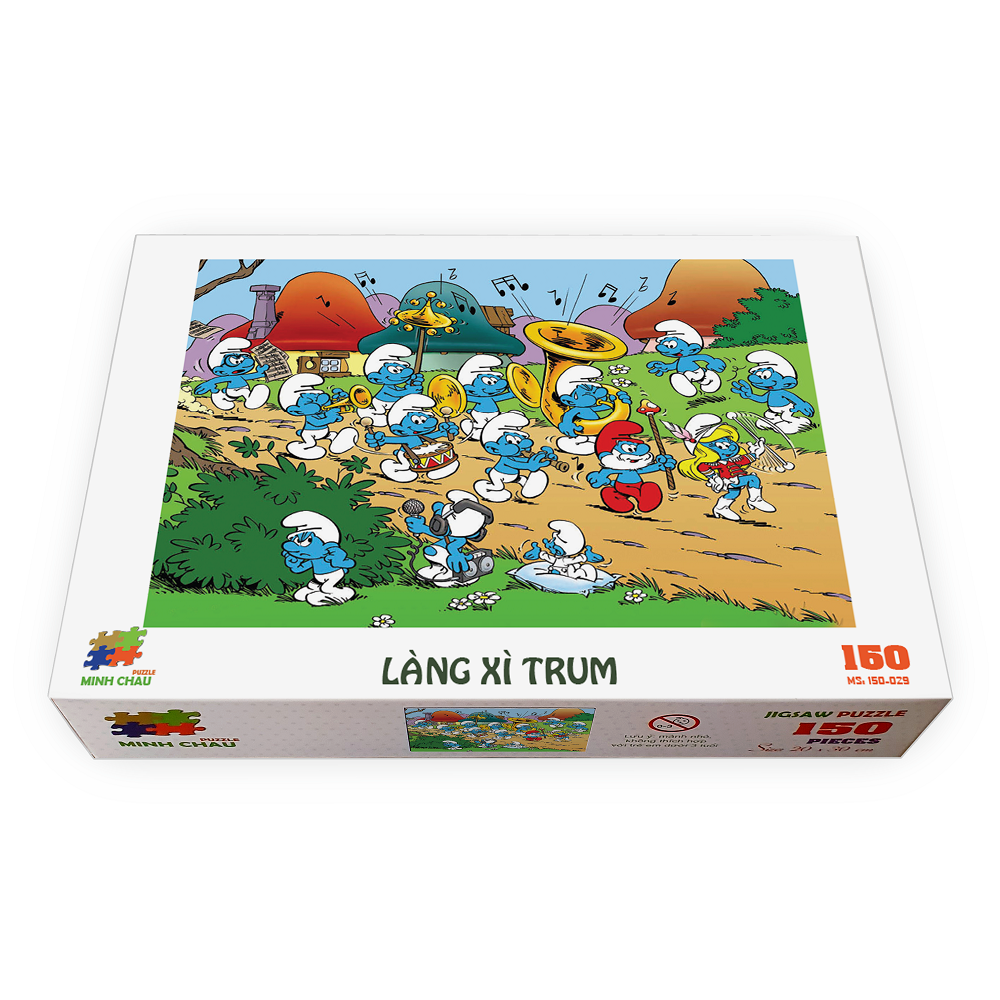 Tranh ghép hình 150 mảnh / làng xì trum