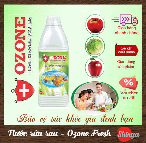 NƯỚC RỬA RAU QUẢ, TRÁI CÂY 1KG - OZONE FRESH
