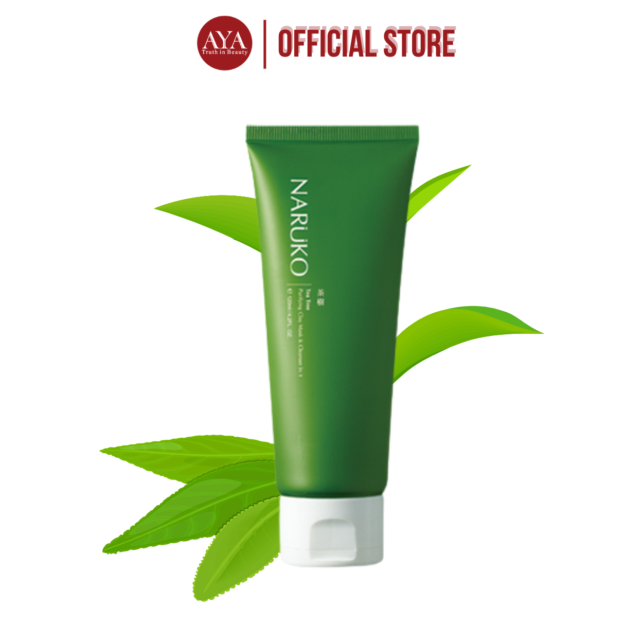 Sữa rửa mặt trà tràm naruko tea tree puriflying clay mask and cleanser in 1 đài loan