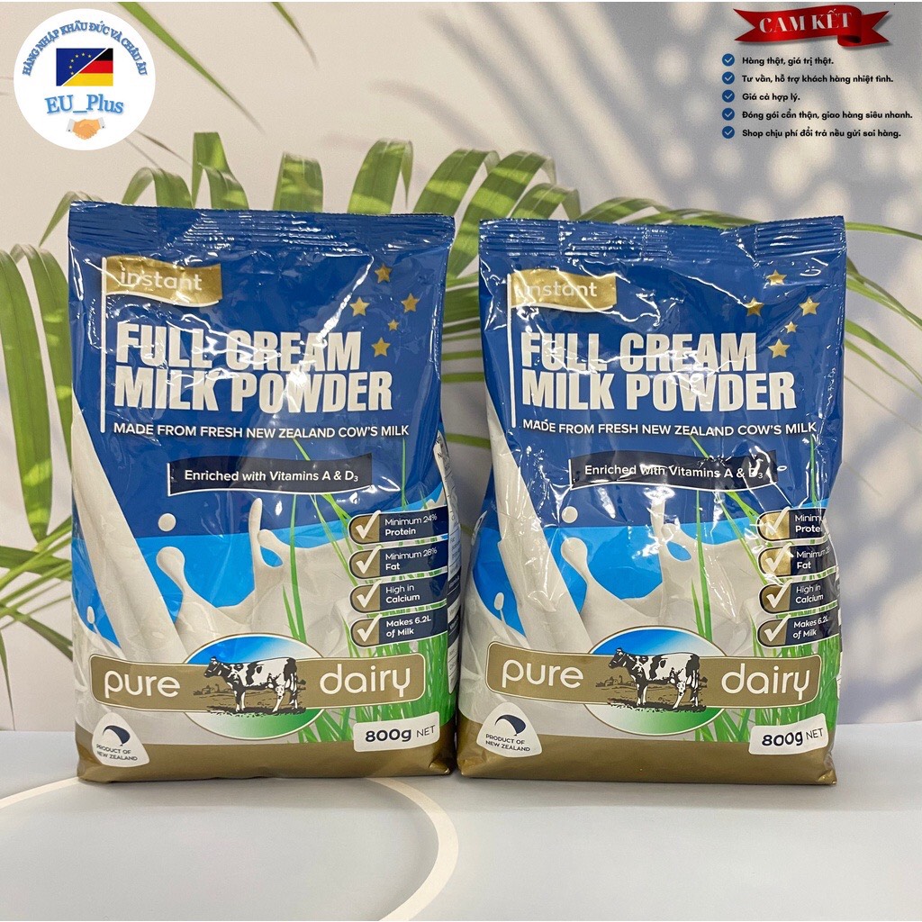 Sữa bột Pure Dairy nguyên kem 800g