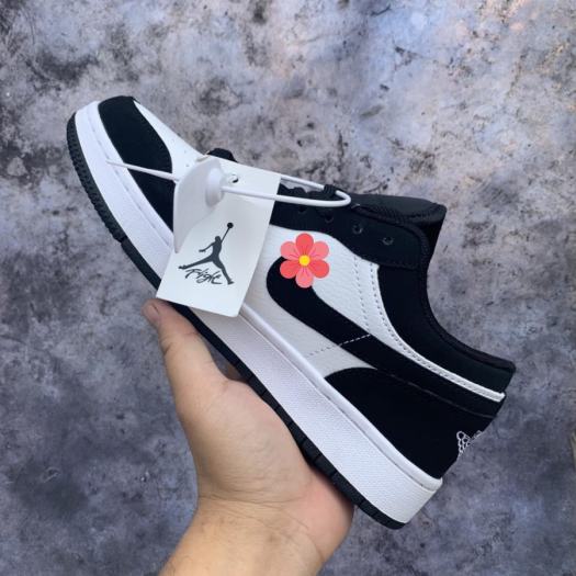 Giày JORDAN 1 low black white, giày sneaker jodan jd 1 đen trắng thấp cổ , giày thể thao hot trend