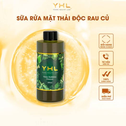 Sữa Rữa Mặt Thải Độc Rau Củ Quả YHL Làm Sạch Da, Cấp Ẩm, Giảm Và Ngăn Ngừa Mụn 200ml Hàn Quốc