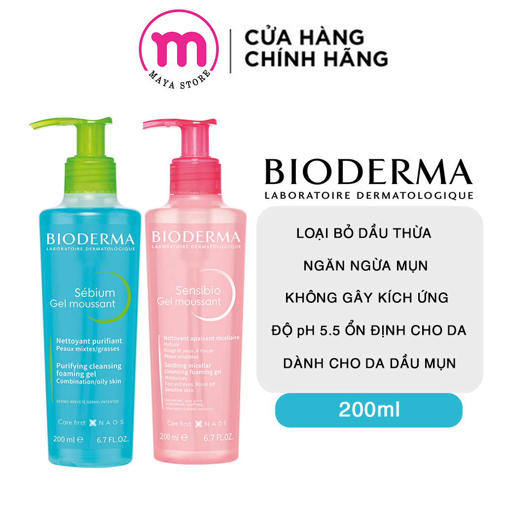 Sữa rửa mặt Bioderma Sebium Purifying Cleansing Foaming Gel 200ml