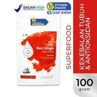 HERBILOGY RED GINGER EXTRACT POWDER 100GR BPOM UNTUK KEKEBALAN TUBUH