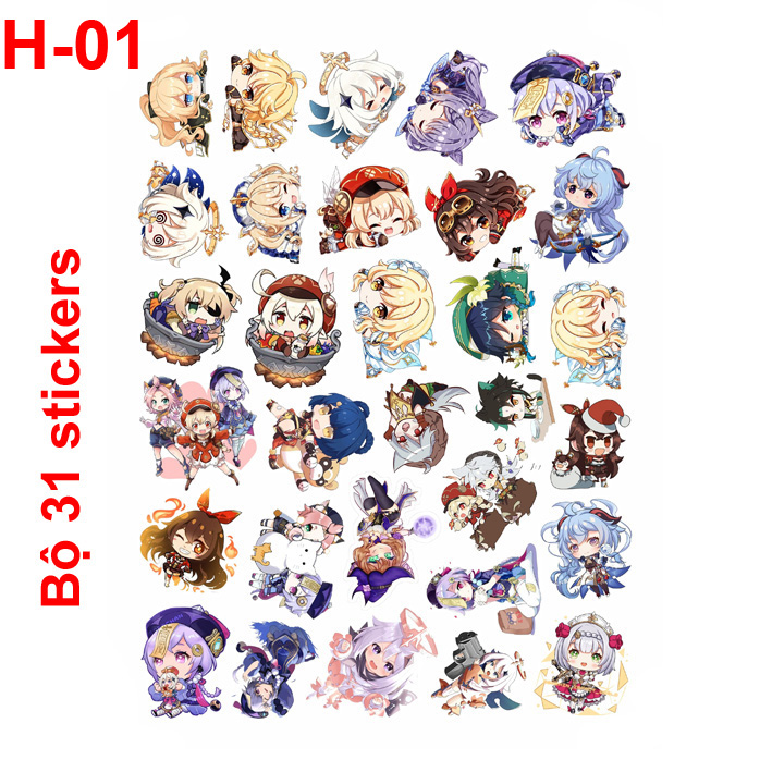 Stickers/ Hình dán game Genshin Impact