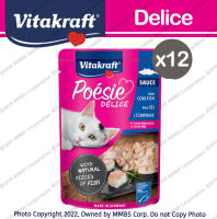 Vitakraft Poesie Deli Sauce Wet Cat Food Pouch 85g (Set of 12)