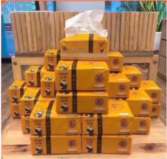 Giấy ăn gấu trúc Sipiao hàng nội địa Trung chuẩn thùng 30 gói giá thanh lý