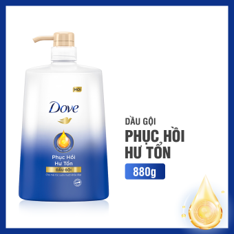 Dầu gội đầu Dove 880g phục hồi hư tổn ngăn rụng tóc - dưỡng tóc bồng bềnh thiên nhiên chai