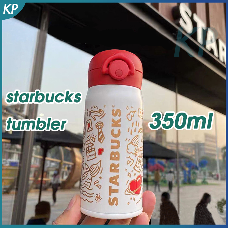 Starbuck Cốc Giữ Nhiệt Cốc Cốc Giữ Nhiệt 350Ml Bình Nước Đồng Thương Hiệu Hoạt Hình Mã Tình Yêu Dễ Thương Hộp Quà Tặng Cho Trẻ Em Cốc Nắp Bật Hàn Quốc