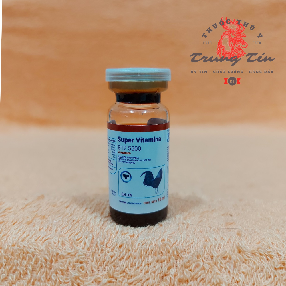 Super Vitamina B12 5500 (10ml) - thuốc gà đá , bổ cho gà , nhanh lên nước máu , đá bo khỏe