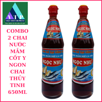 [ 2 CHAI X 650ML ] Nước mắm cá cơm  cá cơm & muối ủ chum sành truyền thống.