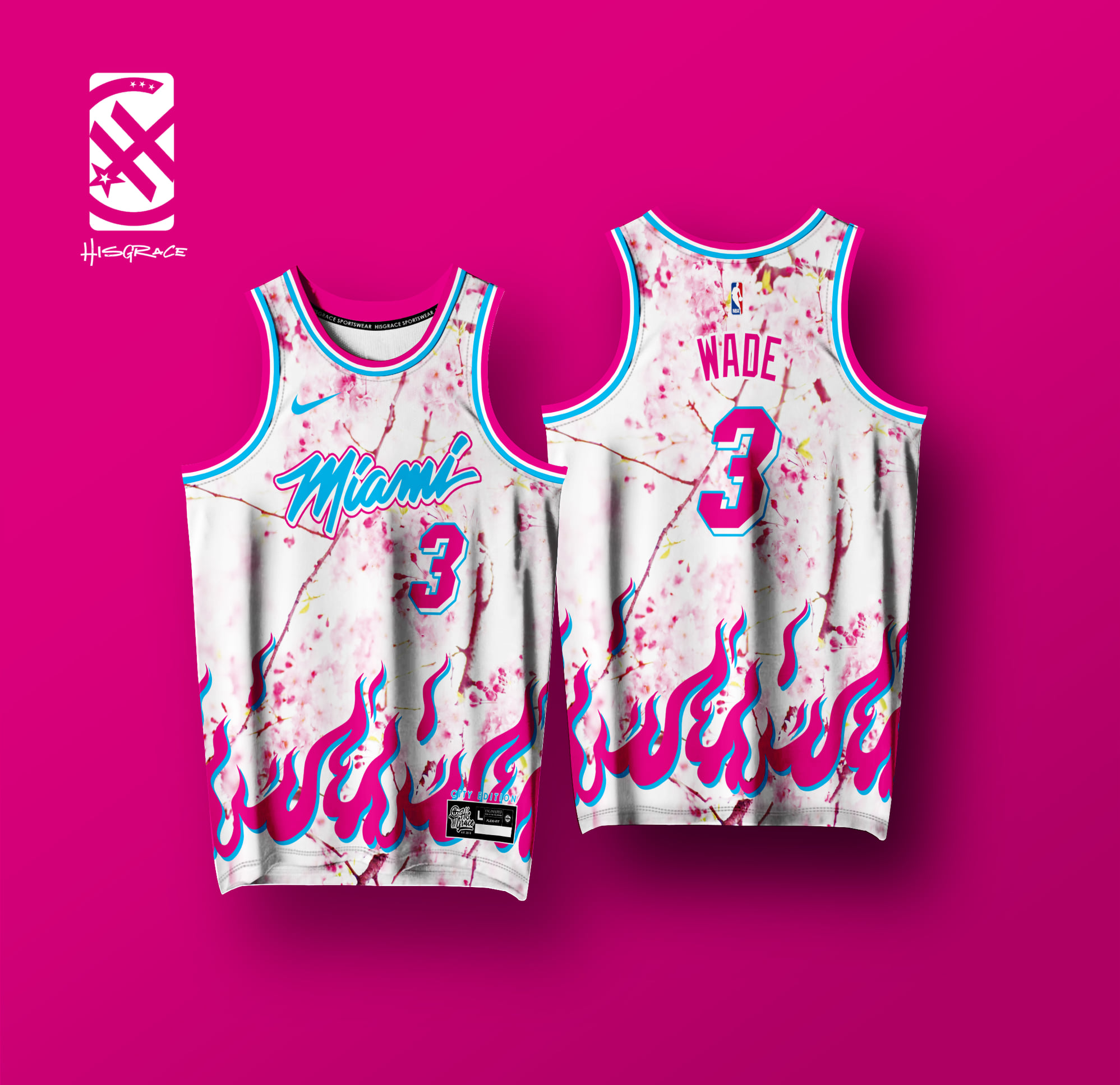 Stylish Miami Heat Pink Jersey Designs 