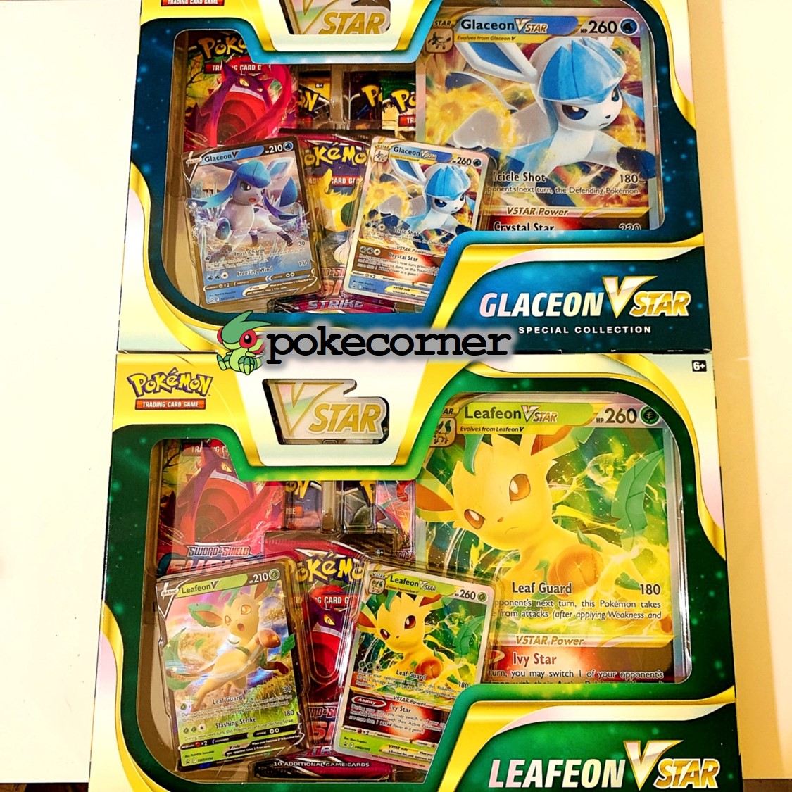 Hộp bài Pokemon TCG Leafeon / Glaceon VSTAR V special collections evolving skies fusion strike tại Shop PokeCorner