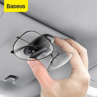 Baseus Car Sunglasses Holder Sun Visor Glasses Clip Auto Interior Organizer Car Accessories Glasses Storage Clip Eyeglass Holder (1)
