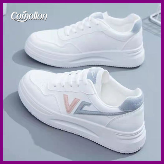 Giày bata nữ thời trang PU hàng hiệu Giày bata mới chất lượng[Hình thật].