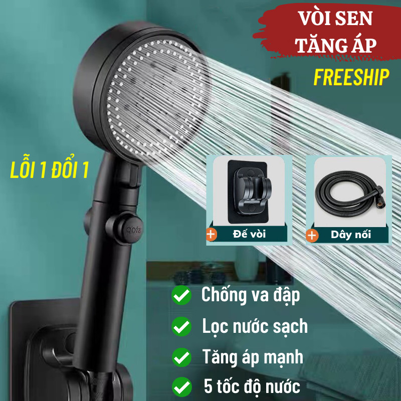 Vòi sen tăng áp vòi hoa sen siêu mạnh tiết kiệm nước