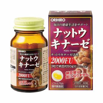 Viên uống Natto Kinase Orihiro Nhật Bản ngăn ngừa tai biến, chống đột quỵ 60 viên/hộp