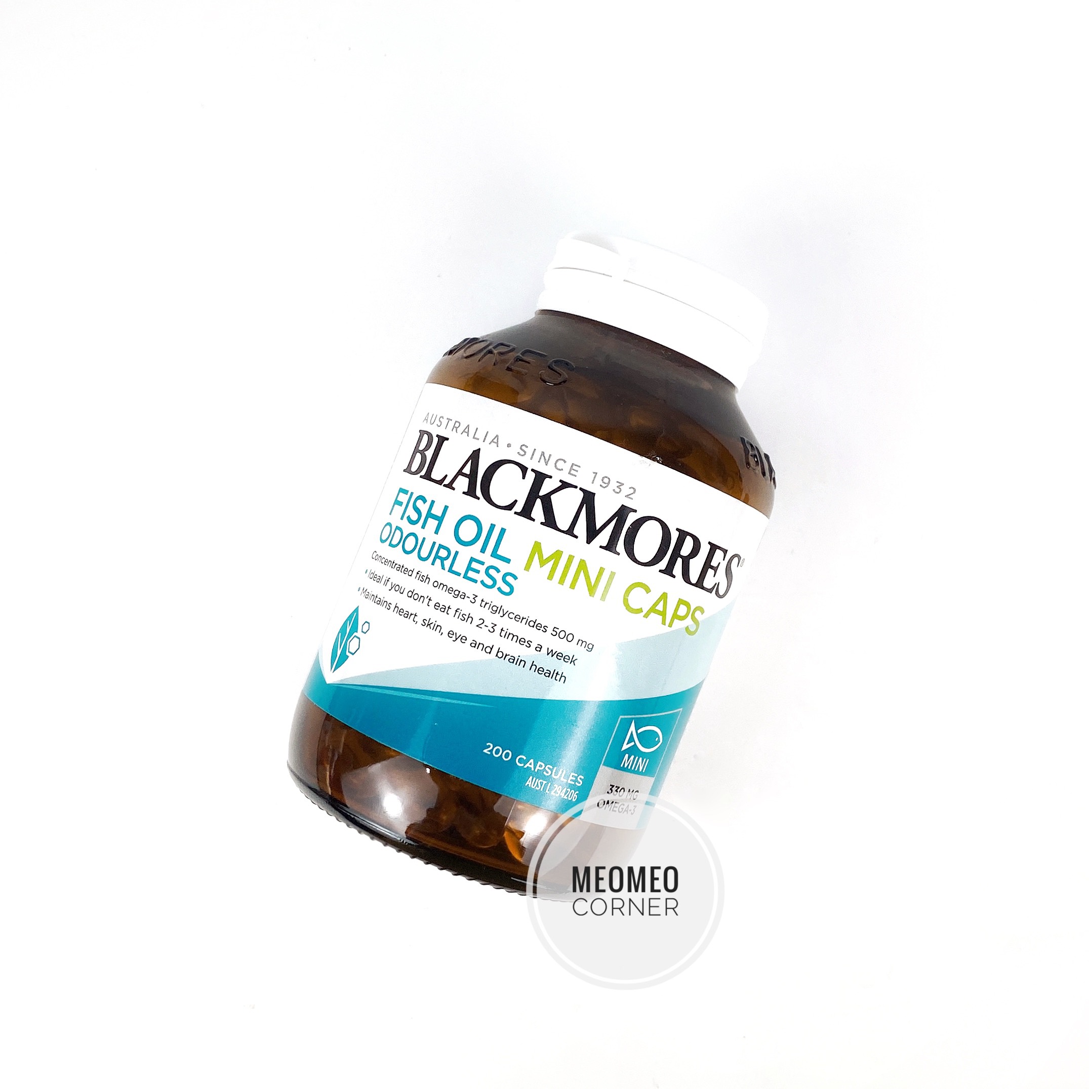 Dầu cá không mùi Blackmores Fish Oil odourless Mini caps 200 viên Úc