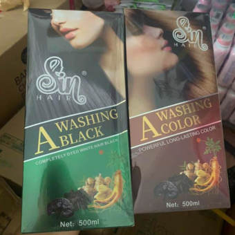 SIN HAIR Nhật Bản Dầu Gội Phủ Bạc Nhân Sâm 500ml, Phủ Bạc Đen Tóc, Nâu Tóc Từ Lần Gội Đầu Tiên, 100% Thảo Dược Thiên Nhiên KOMI, AKIWA, SIN HAIR, MOCHI, BIPOP - JAPAN STORE