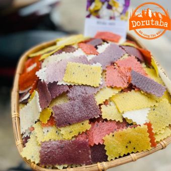 Bánh khẩu xén thơm ngon loại 1 (túi 1kg) Đặc sản khẩu xén (bánh gạo cắt lát), khẩu chí chọp của người Thái Mường Lay