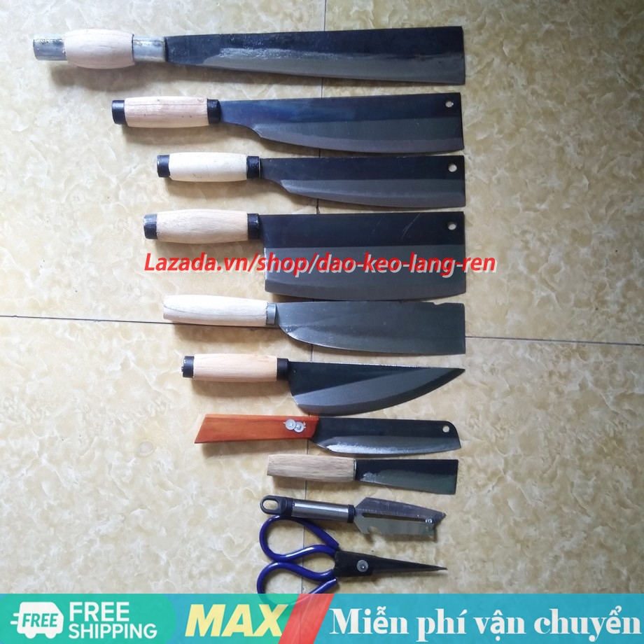 Bộ 10 dao làm bếp nhiều món dao rèn sắc bén
