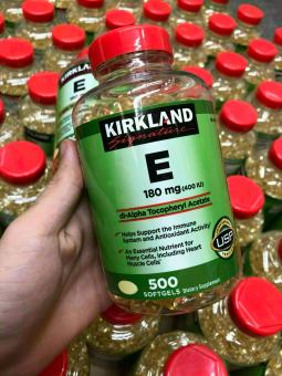 VITAMIN E 180MG (400 IU) KIRKLAND 500 VIÊN CỦA MỸ
