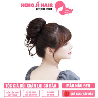 Tóc Giả Búi Xoăn Lơi Có Râu HH142 Tóc Có Thể Uốn Chải Cắt Tỉa Thoải Mái Phù Hợp Với Khuôn Mặt, Hàng Có Sẵn, Cam Kết Cả Về Chất Liệu Cũng Như Hình Dáng - Hengji Hair Official Store