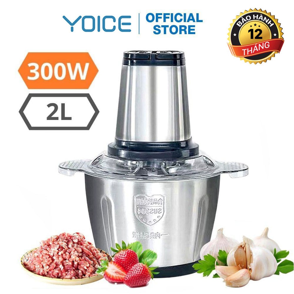 Máy xay thực phẩm cối inox yoice, máy xay thịt công suất lớn
