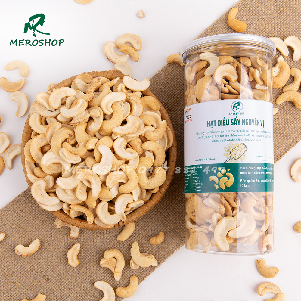 500gram hạt điều sấy nguyên vị không lụa