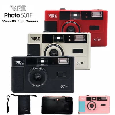Vibe Photo 35mm Film Camera 501F Retro Manual 135 Film Fool Camera - Free Pouch included (1)