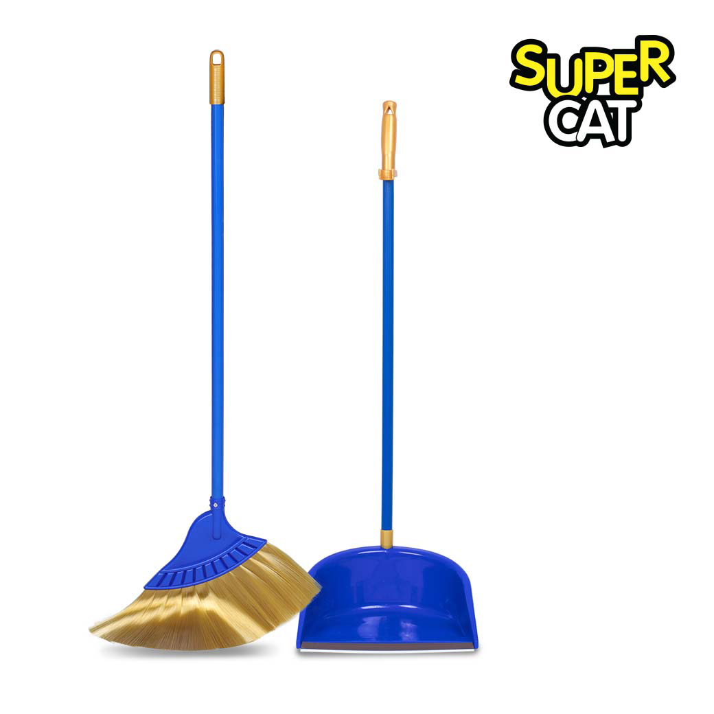 SUPERCAT ไม้กวาดขนสีทองพร้อมที่โกย ราคา 289 บาท*ส่งฟรี