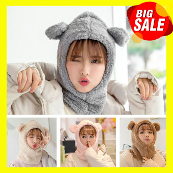 Mũ len nữ liền khăn cổ siêu ấm phong cách Hàn Quốc, Mũ len, Mũ len nữ, Mũ len đẹp, Mũ len hàn quốc, Mũ len nữ hàn quốc, Nón len, Nón len tai gấu, Non len dep, Nón len nữ, Nón len nữ giá rẻ - mũ len lông cừu