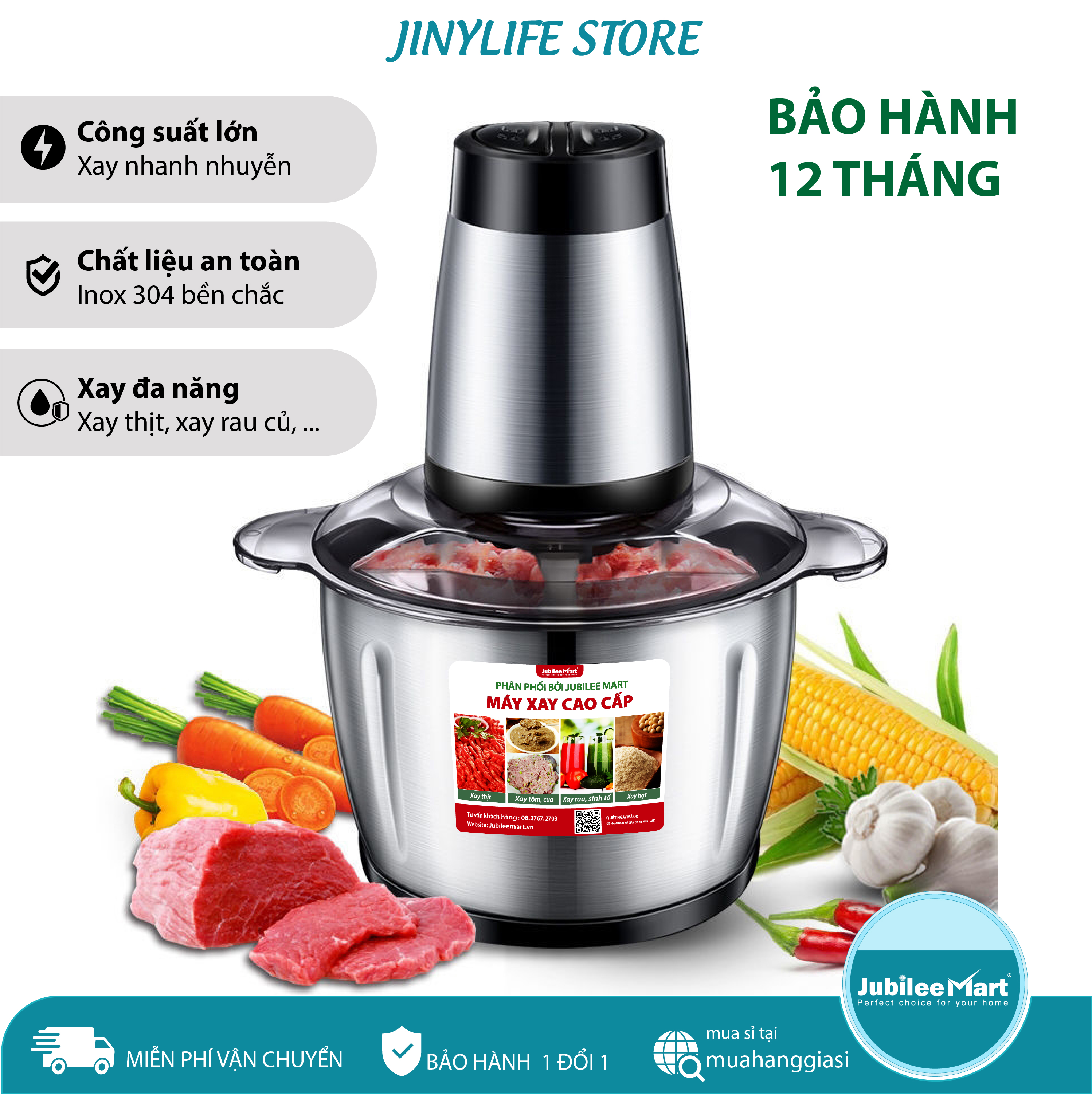 [ SIÊU SALE] [Giảm 7% tối đa 500K 12H mỗi ngày] Máy Xay Thịt Cối Inox, Máy Xay thịt bằng điện không rỉ, dung tích lớn, công suất lớn, nhiều chế độ xay, chống vỡ bền bỉ, máy xay rau củ, cá, tỏi ớt đa năng c