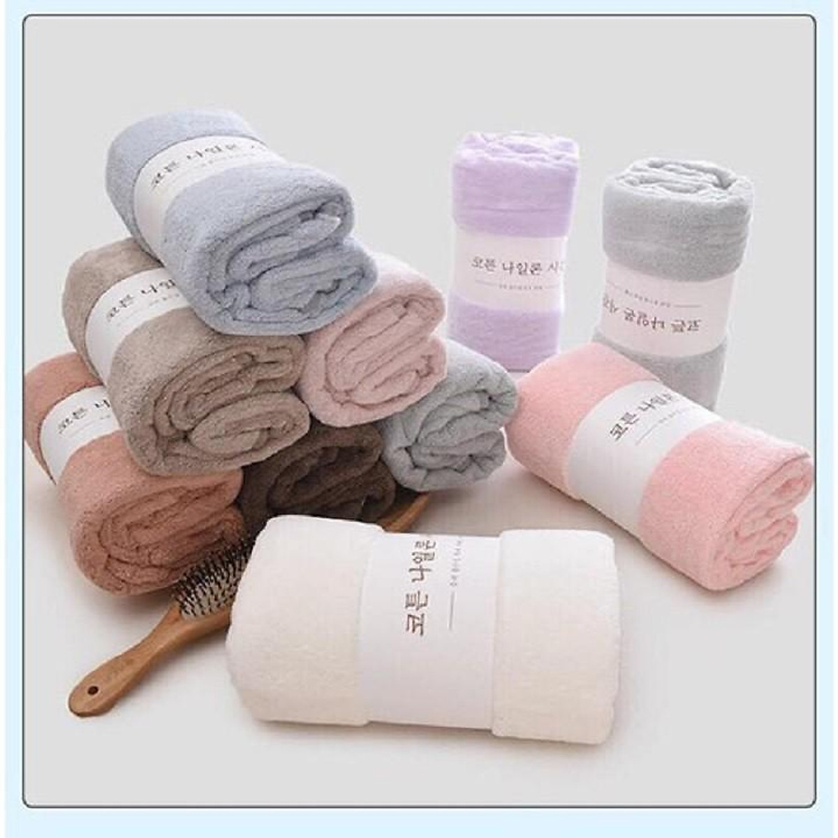 Khăn tắm hàn quốc siêu thấm hút khử mùi kháng khuẩn loại i - khăn tắm hàn quốc không xù lông