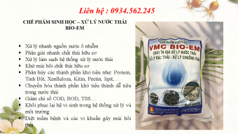 Chế phẩm sinh học chuyên xử lý nước thải, rác thải, chuồng trại