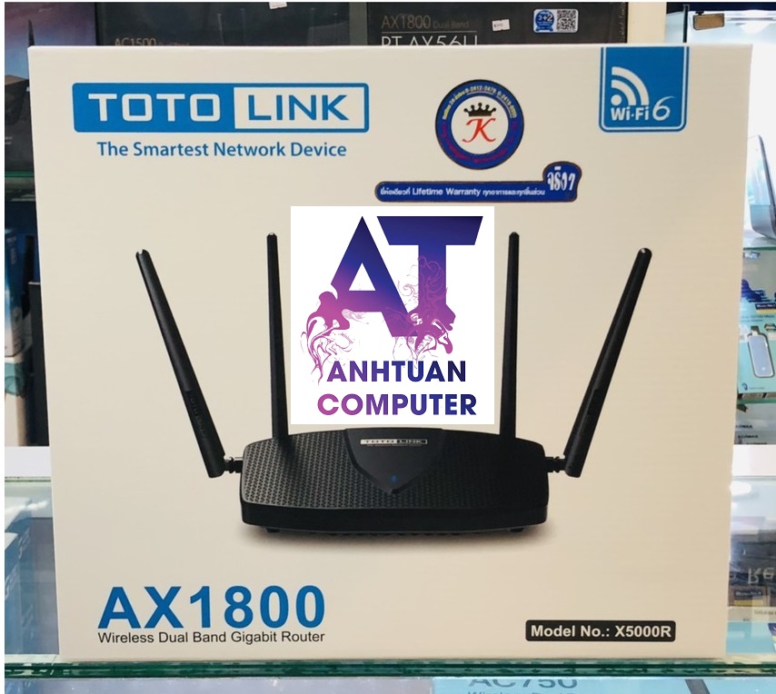 Bộ phát wifi 6 router totolink x5000r băng tần kép chuẩn ax1800