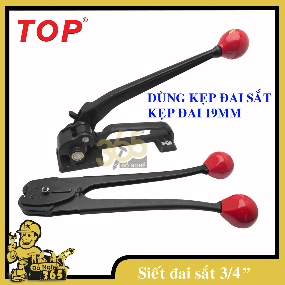 Bộ siết đai sắt 3/4" TOP , dụng cụ chuyên kẹp đai sắt bảng 19mm dùng đóng kiện hàng thùng hàng đảm bảo chắc chắn
