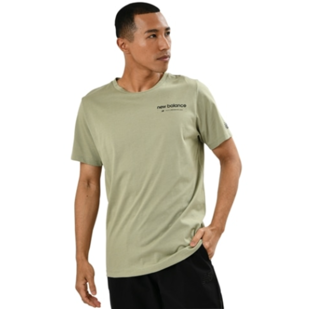 New Balance Running Accelerate T-Shirt In Olive-Green for Men
