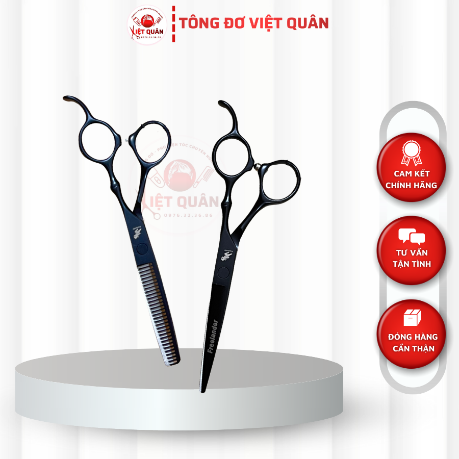 Bộ kéo cắt tóc Nhật Bản Freelander F2- Dụng cụ cắt tóc cao cấp dành cho anh em baber, thợ tóc