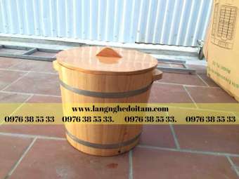 Thùng gỗ đựng gạo 20kg