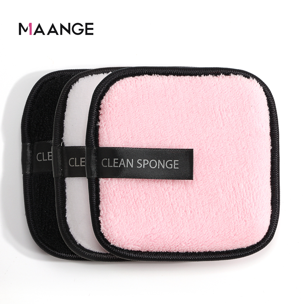 Maange 3 miếng bọt biển rửa mặt tẩy trang miếng rửa mặt miếng rửa mặt mềm vuông tái sử dụng được