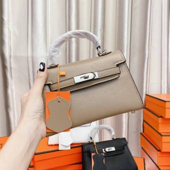 Túi Xách Nữ hm kelly size 20 mini da gạo cao cấp ảnh+clip .t.h.ậ.t.