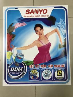 Tem dán máy giặt Sanyo Aqua / Miếng dán máy giặt Sanyo (mẫu 4)