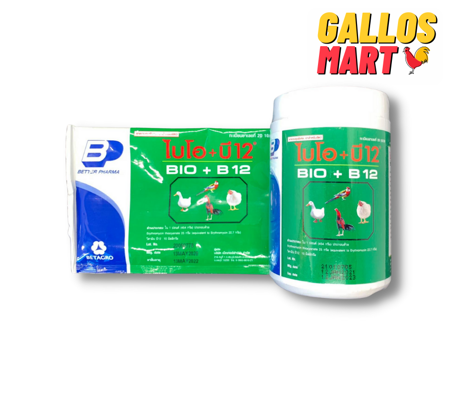 BIO-B12 THÁI ÚM GÀ CON VÀ TRI BỆNH CHO GÀ ĐÁ HỘP 150g