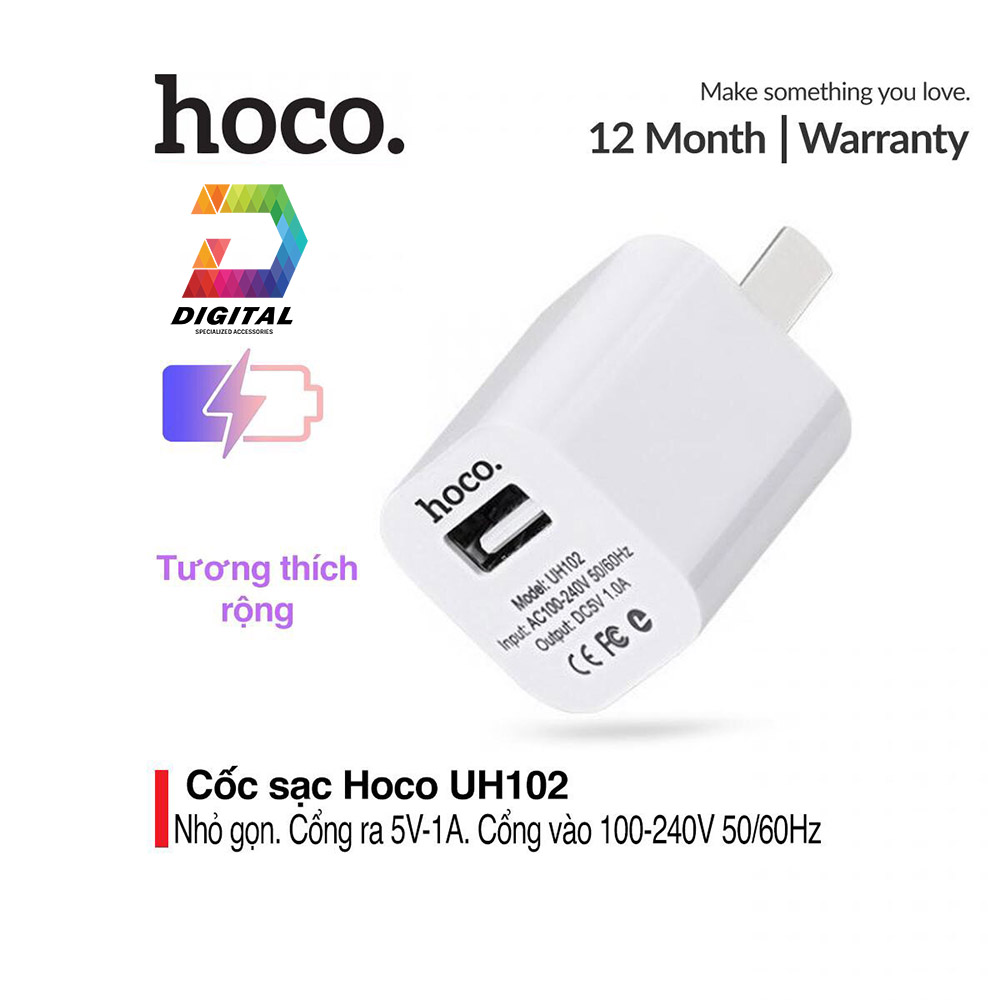 Củ sạc hoco 1a uh102 chính hãng