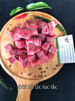 HCM - Đùi Bò Úc Cắt lúc lắc 500gr - Thích hợp nấu cháo, bò lúc lắc- giao nhanh.