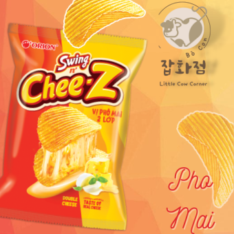 COMBO 10 Gói Bánh Snack Bim Bim Swing Cheez Vị Phô Mai 2 Lớp 32g