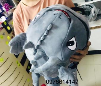 Balo rồng vải nhung,Balo khủng long lưới cao cấp màu xám