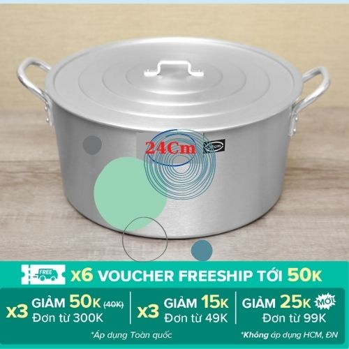 [Giảm 45%]Nồi nhôn cao cấp Bảng Dày - sử dụng nhôm nguyên chất dễ dàng bắt nhiệt nhanh chóng.